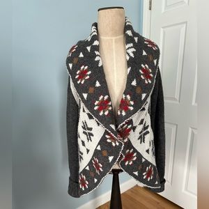Vibrant Shawl Collar Sweater Wrap